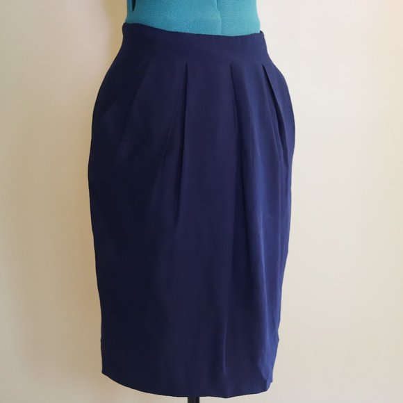 Vintage Dana Buchman | 100% Silk Skirt - Picture 1 of 8